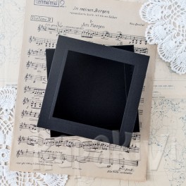 Pudełko z okienkiem kwadratowe 14,5 cm czarne