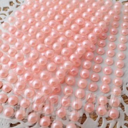 Półperełki 6 mm różowe Półperełki 6 mm różowe