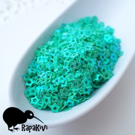 Cekiny 3 mm gwiazdki ciemnomiętowe Cekiny 3 mm gwiazdki ciemnomiętowe