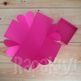 Exploding box z sercami magenta Exploding box z sercami magenta